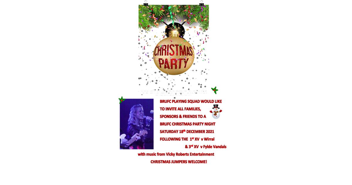 BRUFC CHRISTMAS PARTY NIGHT - SATURDAY 18th DECEMBER 2021
pitchero.com/clubs/blackbur…