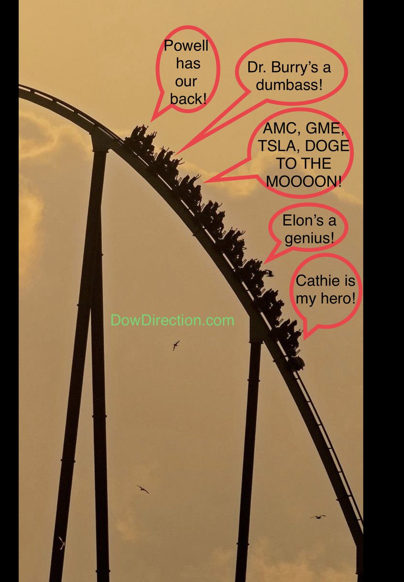 Dowdirection's tweet photo. They took pride in their ignorance on the way up, kept adding, now taking pride in ignorance all the way down as they’re margin-called into oblivion. $AKC $GME $ARKK $TSLA #meme #stonks #garbage #neverdifferent https://t.co/MfXqvwryLI