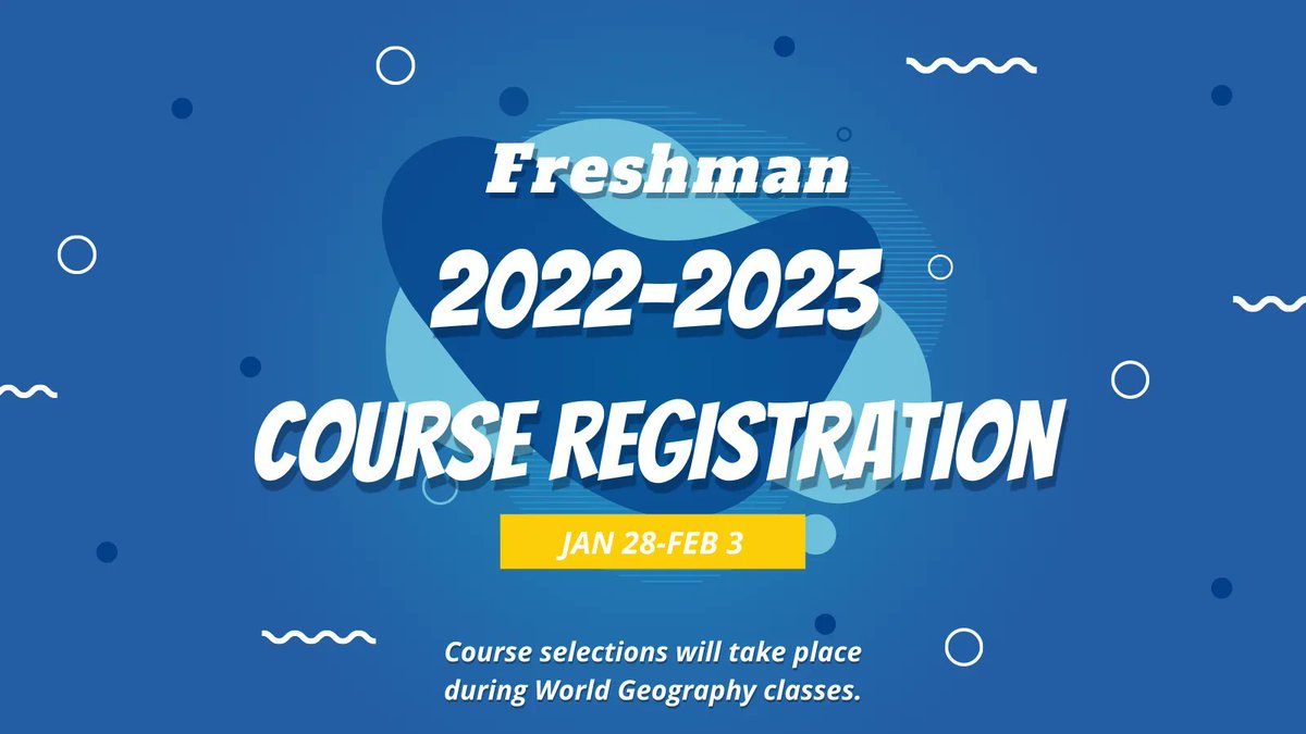 Save the date: Course selection in January.  
More info and resources coming soon.