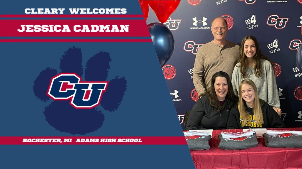 AthleticsCleary's tweet photo. @ClearyWLAX has signed Jessica Cadman from @athletics_adams /  @adams_girls_lax to the C/O 2022

Welcome to Cleary! https://t.co/JQjEXzSYyJ