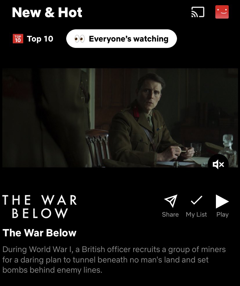 elliotjamesL's tweet photo. @thewarbelow is now #trending on @NetflixUK !

Give it a watch 👏🏻

https://t.co/fOSbmBtBwO https://t.co/YASQ6f3b4n