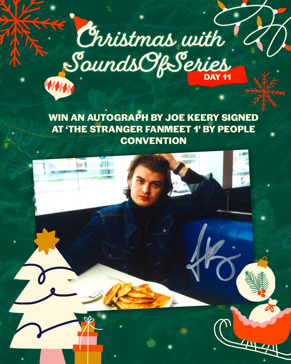 SoundsOfSeries's tweet photo. #CHRISTMASWITHSOS - DAY 11
Win an autograph of Joe Keery at the 'Stranger Fanmeet 1' by People Convention.
To enter:
▪️ RT this tweet
▪️ Follow @SoundsOfSeries & @peoplecons
▪️ Subscribe to our youtube channel : https://t.co/YogxpMoT0l https://t.co/0Slz3cPehW