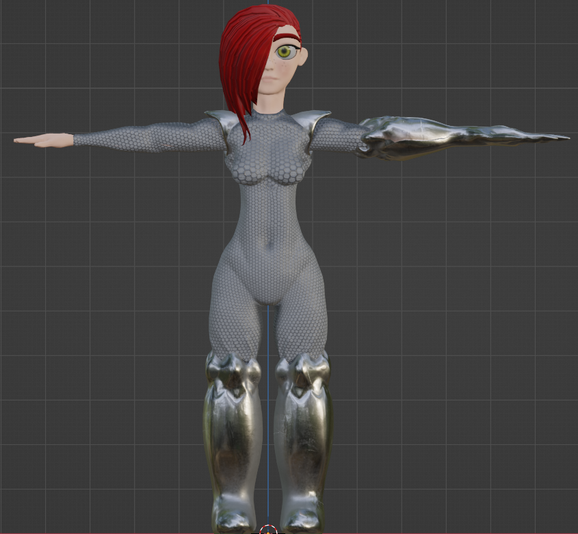 Ya texturizado! espero mañana hacerle el riggin para posarla y tener renders padres :)

#blender #indiedev #indieartist #3DModel #3DModel #3dmodeling