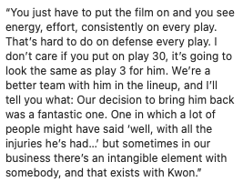Sean Payton gives @Kwon Alexander one of the more glowing reviews you'll hear ⤵️ (via <a href="/WWLAMFM/">WWL Radio</a>)

#Saints