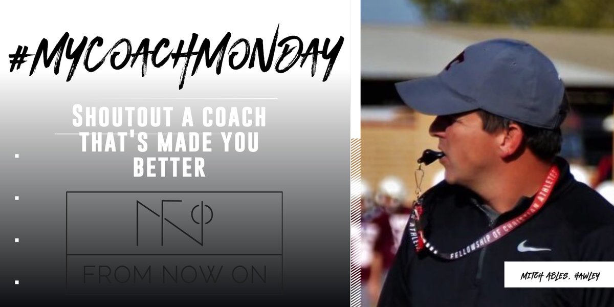 dctf's tweet photo. Shout out a coach that's made you better just as @mables81 has done at Hawley, which will play for the 2A DI state championship this week! @Bearcat_HHS

@FromNowOnExp #MyCoachMonday #MCM #DCTF #txhsfb https://t.co/XFSTmU1ki2