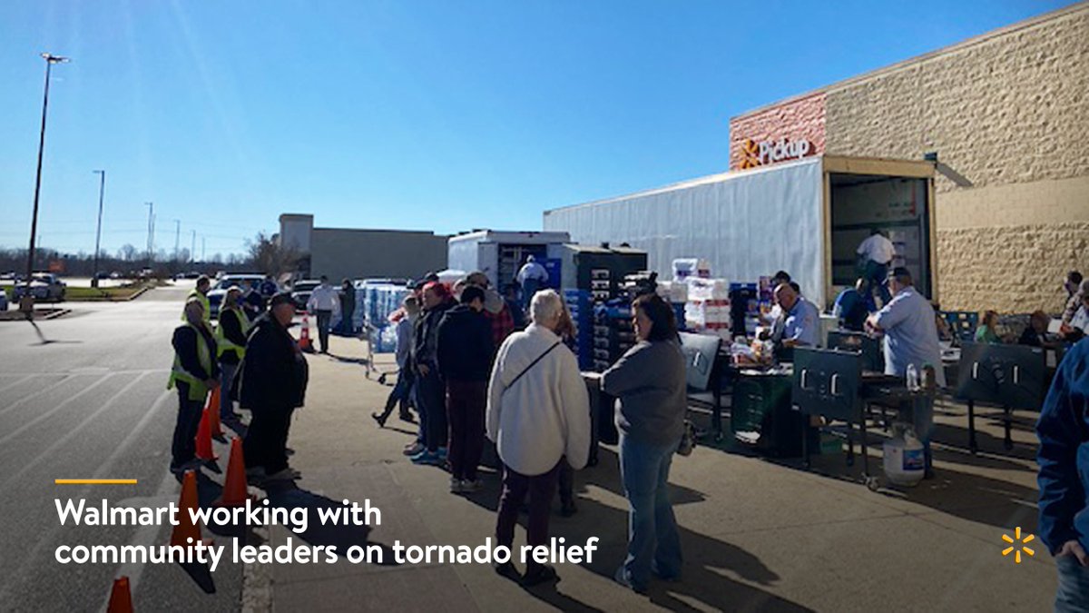 We continue working with community leaders to provide water, hot meals and supplies for those in need after the devastating tornadoes in the South and Midwest. Together with the Walmart Foundation, we are committing $1M to help with relief.