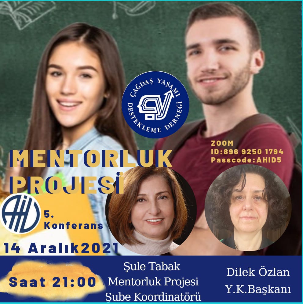 Ahid_Resmi's tweet photo. Ankara Halkla İlişkiler Derneği 5. online konferansı konuğu Şule Tabak ve Y.K. Başkanı Dilek Özlan “Mentorlük Projesi”ni anlatacak. 
Tarih: 14 Aralık Salı Saat: 21.00 
Konuşmacı: Şule Tabak, Dilek Özcan
Zoom Link: https://t.co/EgRC9nPZ1a
Meeting ID: 896 9250 1794
Passcode: AHID5 https://t.co/FLerTyawJd