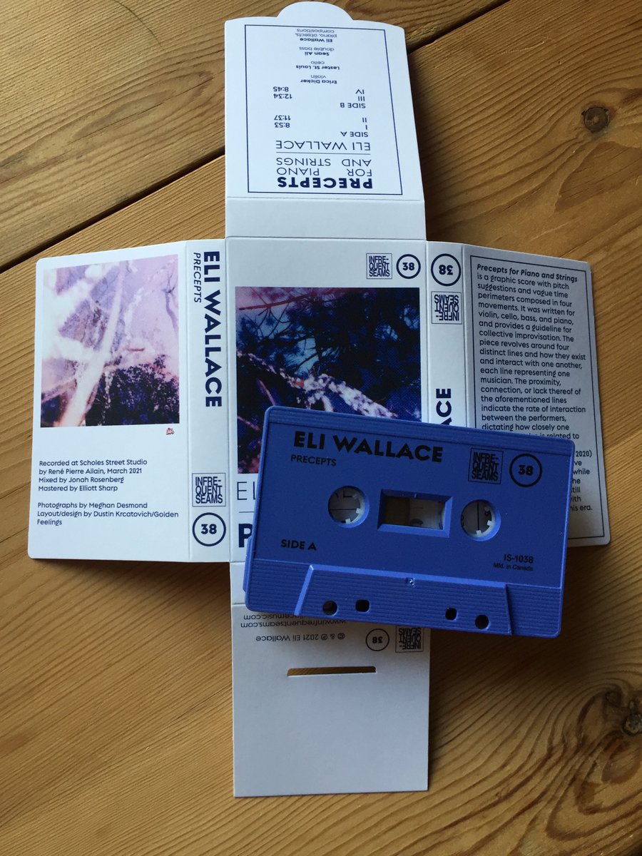 Eli Wallace <a href="/crate_on/">Hide on crate</a> leads 4tet w/ Erica Dicker, Lester St Louis , &amp; Sean Ali on "Precepts" Album is out FRIDAY, pre-order now! Avail. as DL CD &amp; cassette, w/ gorgeous artwork by @Meghan___Desmond. Recorded by @RenePierreAllain at @ScholesStreetStudio eliwallace.bandcamp.com/album/precepts