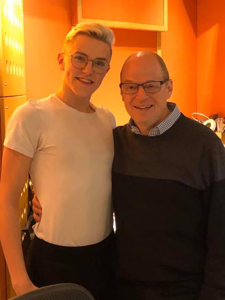 This came up on my memories today! 😃❤️. <a href="/Danielwilmot_/">Daniel Wilmot</a> recording his solos the ‘Cats Jr’ official cast recording for the <a href="/mtishows/">Music Theatre International</a> US with the amazing legend of a man <a href="/drudin/">Dan Rudin</a>!!! 😃❤️🎤🐈‍⬛. What an honour! 🎭 <a href="/mtishows/">Music Theatre International</a>  #CATSJR #munkustrap #officialsoundtrack #juniorbroadway