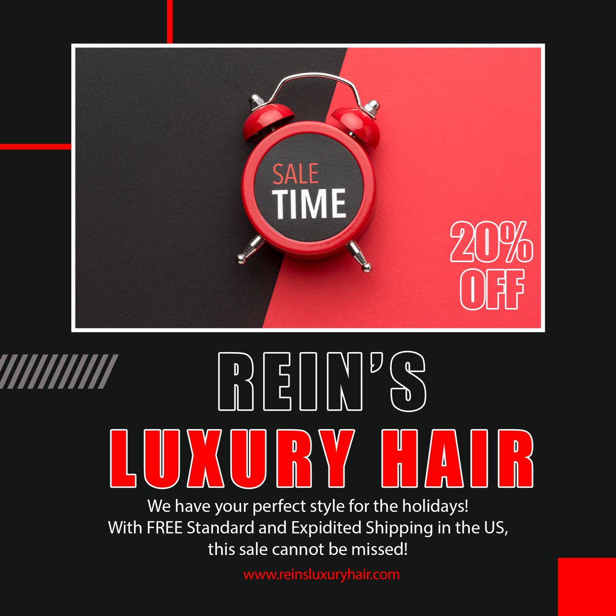 ReinHair's tweet photo. We're having a #sale ! Shop now for deals on your perfect #holidaystyle

•https://t.co/UiCynb77Wq •

#black #blackhair #blackhairstyles #wig #protectivestyles #shopping #hair #discount #holidayseason https://t.co/LN4rpQ0ji8