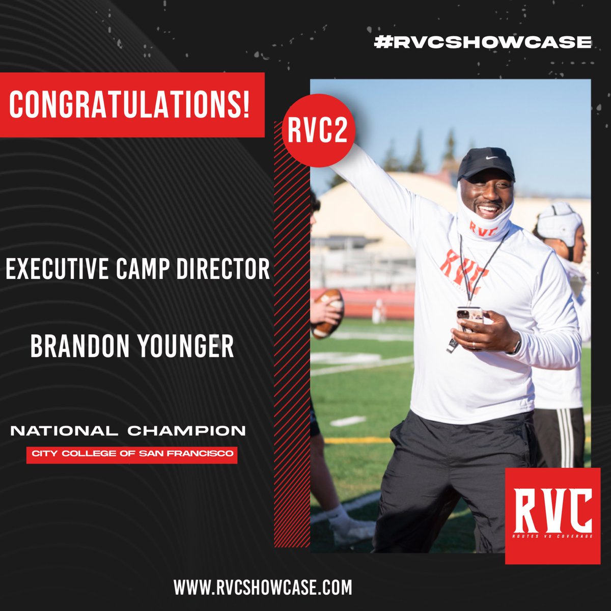 THE RVC SHOWCASE (@rvcshowcase) on Twitter photo Congratulations to Executive Camp Director <a href="/BrandonYounger/">Brandon Younger</a> and City College of San Francisco on winning the National Championship! #RVC2 Congratulations to Executive Camp Director <a href="/BrandonYounger/">Brandon Younger</a> and City College of San Francisco on winning the National Championship! #RVC2