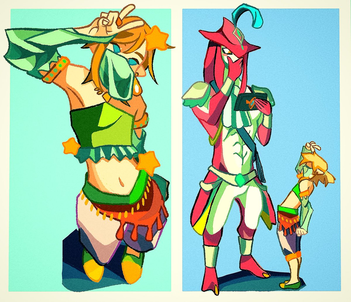 "Take my picture?" 
#botw #botw2 #link #sidon #sidlink