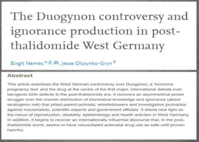 Risky Hormones (@riskyhormones) on Twitter photo Very pleased to be able to share with you:
The Duogynon controversy and ignorance production in post-thalidomide West Germany
<a href="/BirgitNemec/">Birgit Nemec</a> / @jesse_gryn
rbmsociety.com/article/S2405-…
(<a href="/N_Vargesson/">Neil Vargesson</a> <a href="/JasonFarrellSky/">Jason Farrell</a> <a href="/TSculthorp/">Toby Sculthorp</a> <a href="/LizLaneSky/">Liz Lane</a> <a href="/glasgowmedhums/">Medical Humanities Glasgow</a> <a href="/Fibroidinfo/">Fibroid Network World Info</a> <a href="/Fibroidinfo/">Fibroid Network World Info</a>) Very pleased to be able to share with you:
The Duogynon controversy and ignorance production in post-thalidomide West Germany
<a href="/BirgitNemec/">Birgit Nemec</a> / @jesse_gryn
rbmsociety.com/article/S2405-…
(<a href="/N_Vargesson/">Neil Vargesson</a> <a href="/JasonFarrellSky/">Jason Farrell</a> <a href="/TSculthorp/">Toby Sculthorp</a> <a href="/LizLaneSky/">Liz Lane</a> <a href="/glasgowmedhums/">Medical Humanities Glasgow</a> <a href="/Fibroidinfo/">Fibroid Network World Info</a> <a href="/Fibroidinfo/">Fibroid Network World Info</a>)
