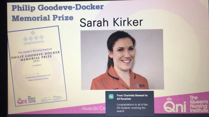 Ashley RN DN QN (@ashleyramsay50) on Twitter photo Congratulations <a href="/kirkersarah/">Sarah Kirker</a> winner of Philip Goodeve-Docker Memorial prize awarded to top performing students of the DN SPQ programme 👏 #QNIAwards <a href="/NHSCTrust/">Northern Trust</a> <a href="/MargaretDiamo10/">💎Margaret Diamond RN DN QN</a> <a href="/craigpam1/">pamelacraig RN</a> <a href="/SuzannePullins/">Suzanne Pullins</a> <a href="/TheQNI/">The Queen's Nursing Institute</a> Congratulations <a href="/kirkersarah/">Sarah Kirker</a> winner of Philip Goodeve-Docker Memorial prize awarded to top performing students of the DN SPQ programme 👏 #QNIAwards <a href="/NHSCTrust/">Northern Trust</a> <a href="/MargaretDiamo10/">💎Margaret Diamond RN DN QN</a> <a href="/craigpam1/">pamelacraig RN</a> <a href="/SuzannePullins/">Suzanne Pullins</a> <a href="/TheQNI/">The Queen's Nursing Institute</a>