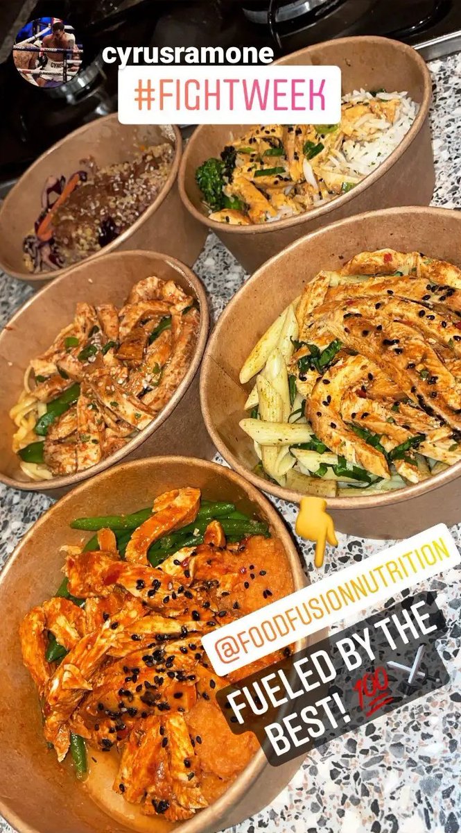 foodfusion2015's tweet image. Fight week food for the champ @CyrusRamone looking forward to Saturday going to be a cracking night of boxing 🥊🥊🔥🔥
#TeamCyrus #FuelledByFusion #bestinthebusiness