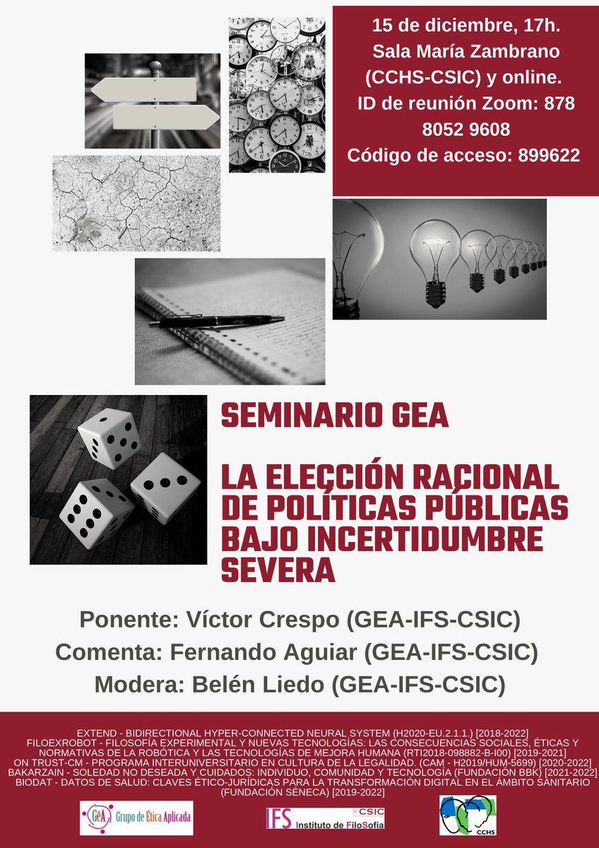 Víctor Crespo, Jae intro en nuestro Instituto, expondrá su trabajo en el seminario de GEA mañana día 15 a las 15:00. Grupo de Ética Aplicada, con la réplica de @Faguiar637 y la moderación de @BelenLiedo, @CCHS_CSIC