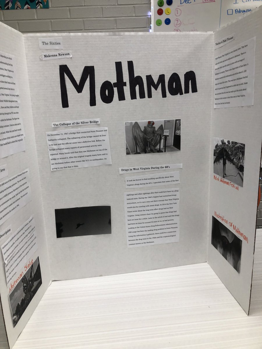 MrsQuenette's tweet photo. The Sixties history class designed their own projects to dig deeper into a topic of their choice!  Some compared topics then v now, others explored Sixties myth/folklore, and some dove into murder mysteries. https://t.co/k1mT3qNEBT