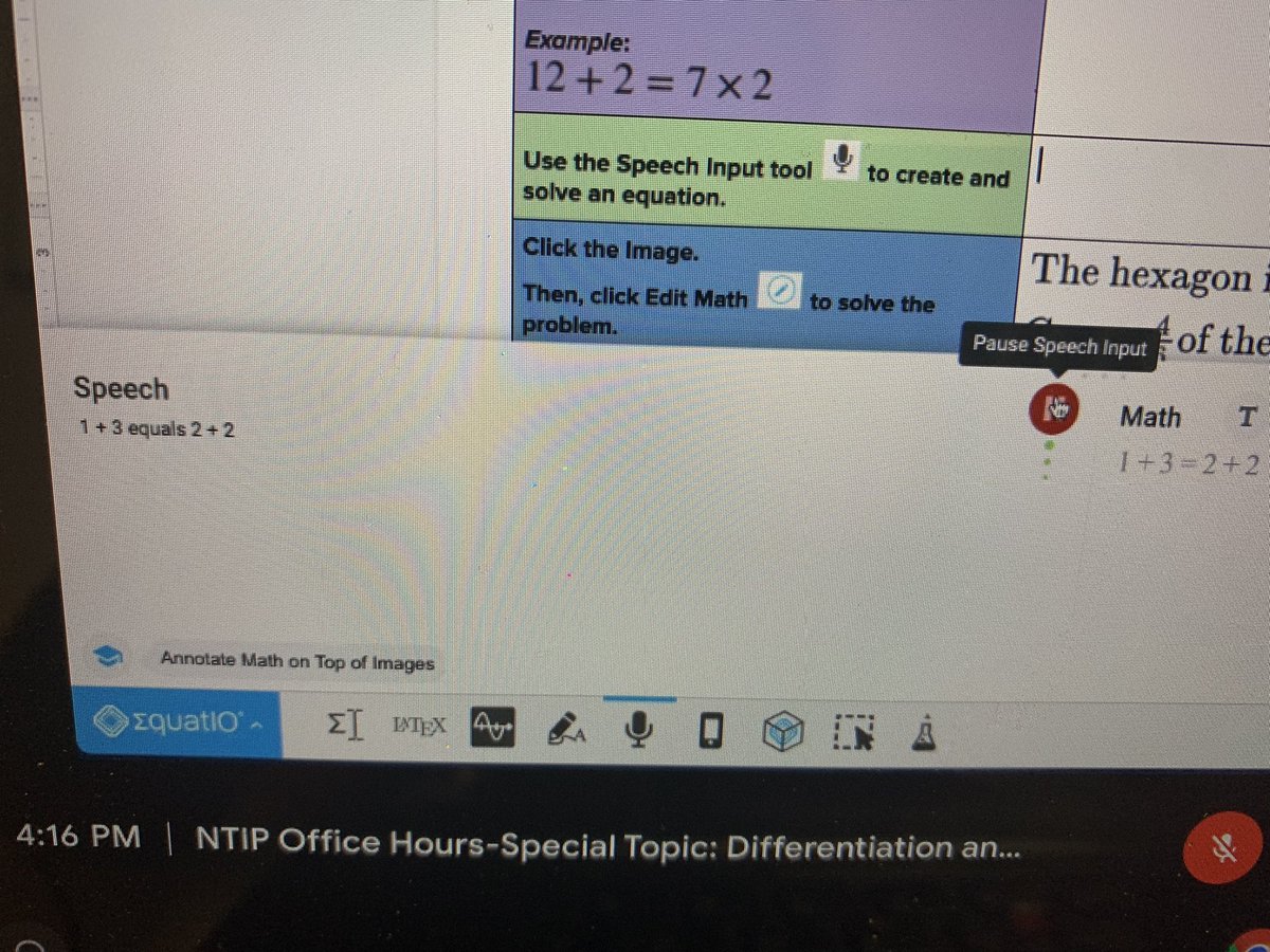 So many awesome tools to use to differentiate like #EquatIO where you can use handwriting and speech tools to work on Math problems! #ocsbNTIP @mrjdaher <a href="/llangsford/">Lisa Langsford (she/her)</a>