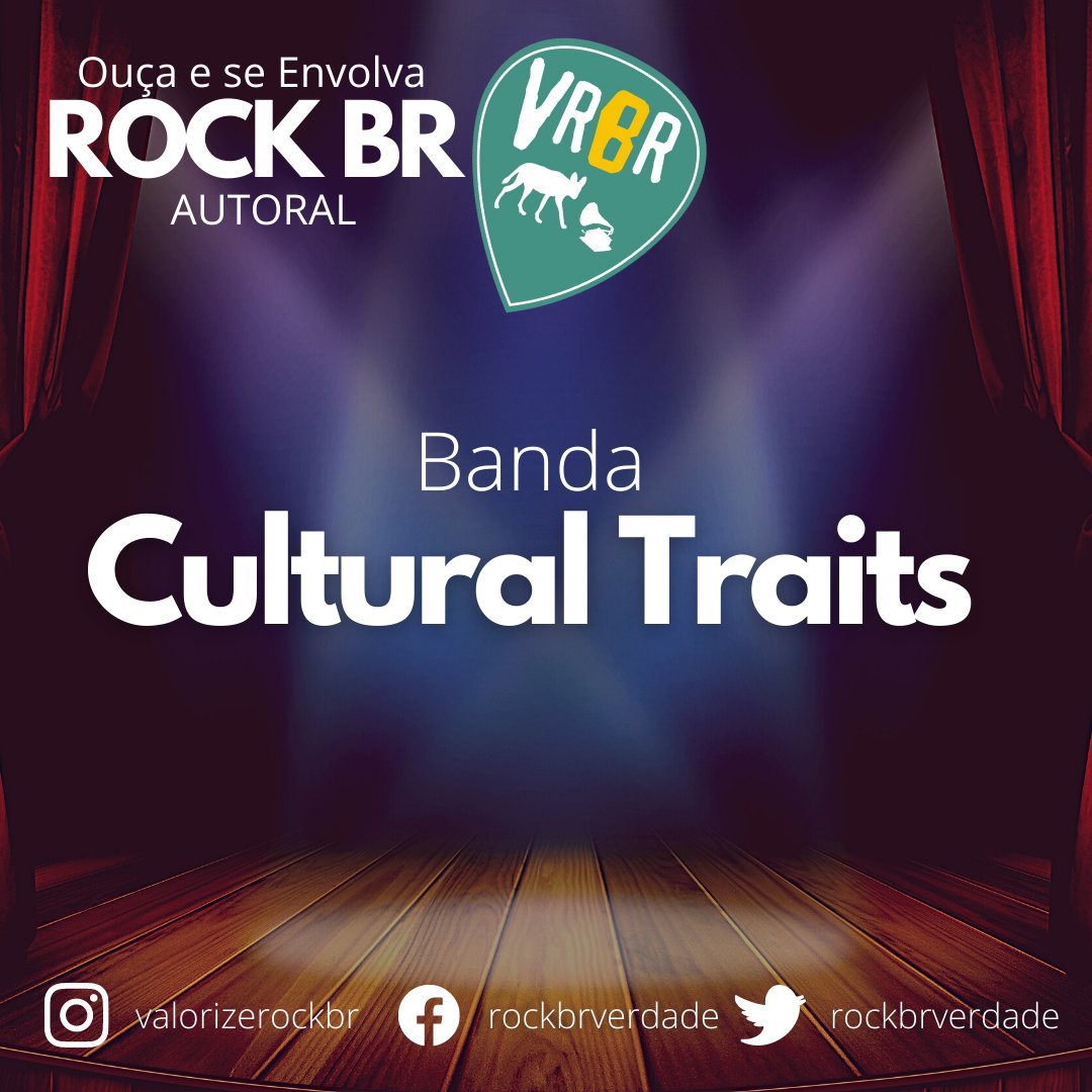 A dica de hoje é a banda Cultural Traits com o som "Break the Wheel" Sonzeira!🤘

Ouça acessando nosso site clicando na playlist VRBR! valorizerockbr.com.br! No Insta, acesse pela bio!

Insta: @culturaltraits

#rockautoral
#rockbr
#dicasvrbr