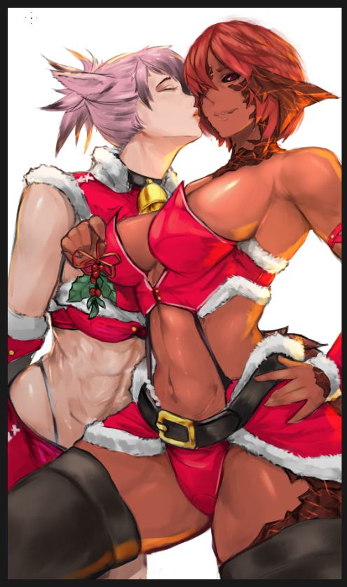 Here is my own gift for the event, @TheMagmaAuRa is asking for smooches and Zeph delivers!

Art by <a href="/ttmizu1/">mizu |</a> 
#FFXIVArtSecretSanta