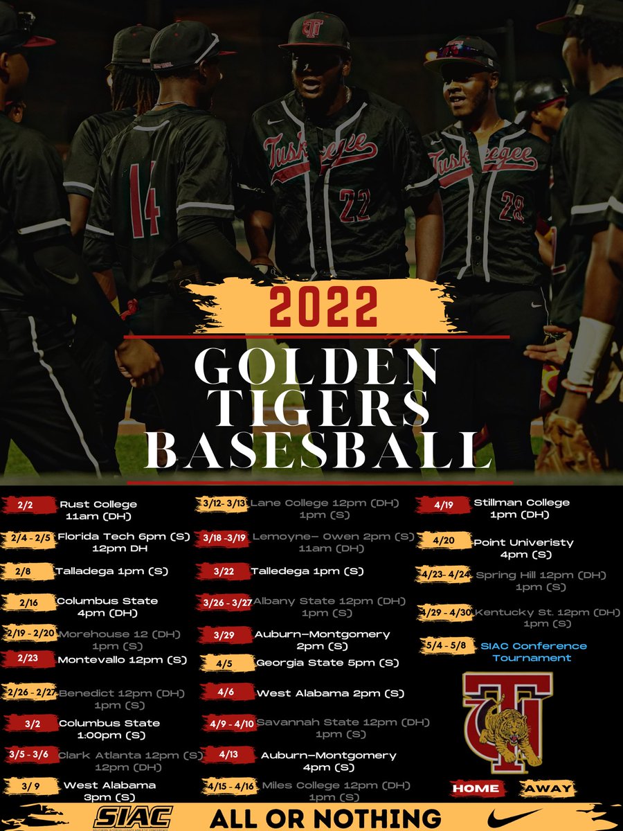 We are excited to announce the 2022 spring schedule!

 ⚾️ 30 SIAC conference games
 ⚾️ 23 games @ Washington Field
 ⚾️ 1 NCAA Division I opponent 

See you this spring.
#AllOrNothing