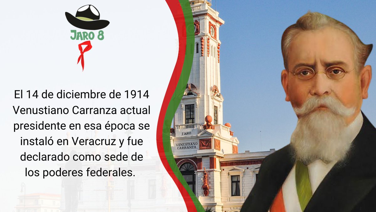 jaro_8_'s tweet photo. Como presidente de México, Venustiano Carranza abandonó la Ciudad de México e instaló en Veracruz el Gobierno de la República. 😎

#historiadeveracruz #veracruz #conociendoveracruz https://t.co/6Msoztm9Y5