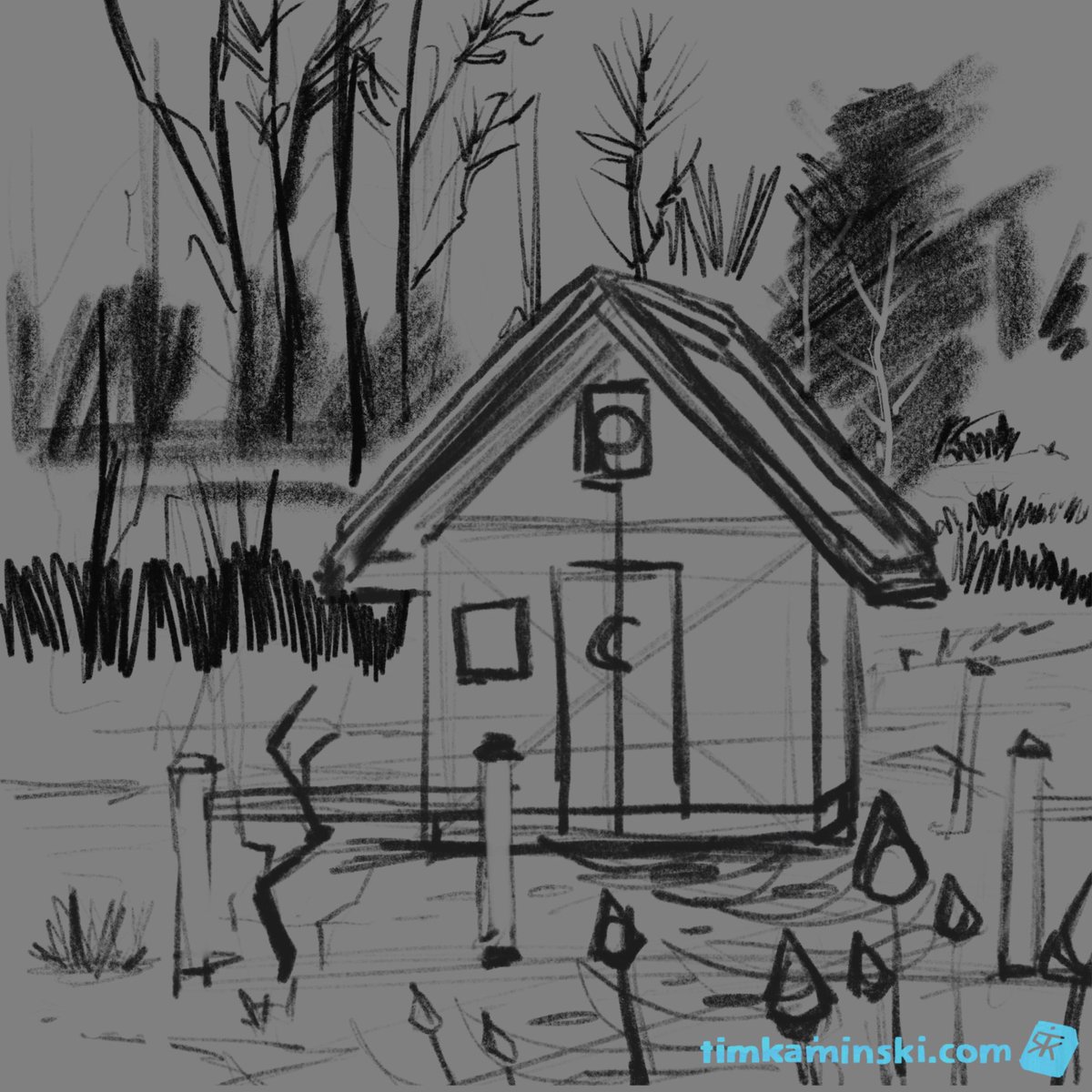 🎄Home for the holidays🎄
Feeling a little homesick today. Sharing this sketch of the shed my father built at my moms house! Wish I was home for the holidays 💔
Do you have any plans with family this season?