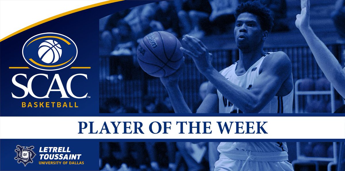 SCAC (@scac_sports) on Twitter photo Week six of #SCACMBB! Letrell Toussaint of
<a href="/UDallasSports/">UDallas Crusaders</a> receives Player of the Week!🏀
📰| bit.ly/3ILFbCW
#SCACPride | #d3hoops Week six of #SCACMBB! Letrell Toussaint of
<a href="/UDallasSports/">UDallas Crusaders</a> receives Player of the Week!🏀
📰| bit.ly/3ILFbCW
#SCACPride | #d3hoops