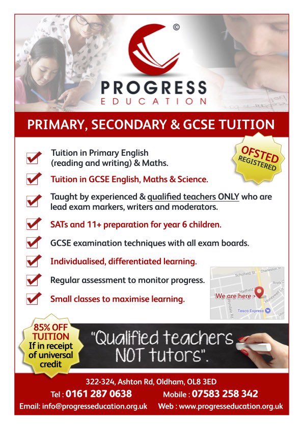Progress_ed's tweet photo. We are offering FREE school meals and FREE tuition as part of our winter holidays activities. If any parents interested please get in touch on 07583258342. Come and join us!
#education #schools #students #OldhamHour #GCSE #pupils @Oldham_Hour https://t.co/k9V8yNX88l