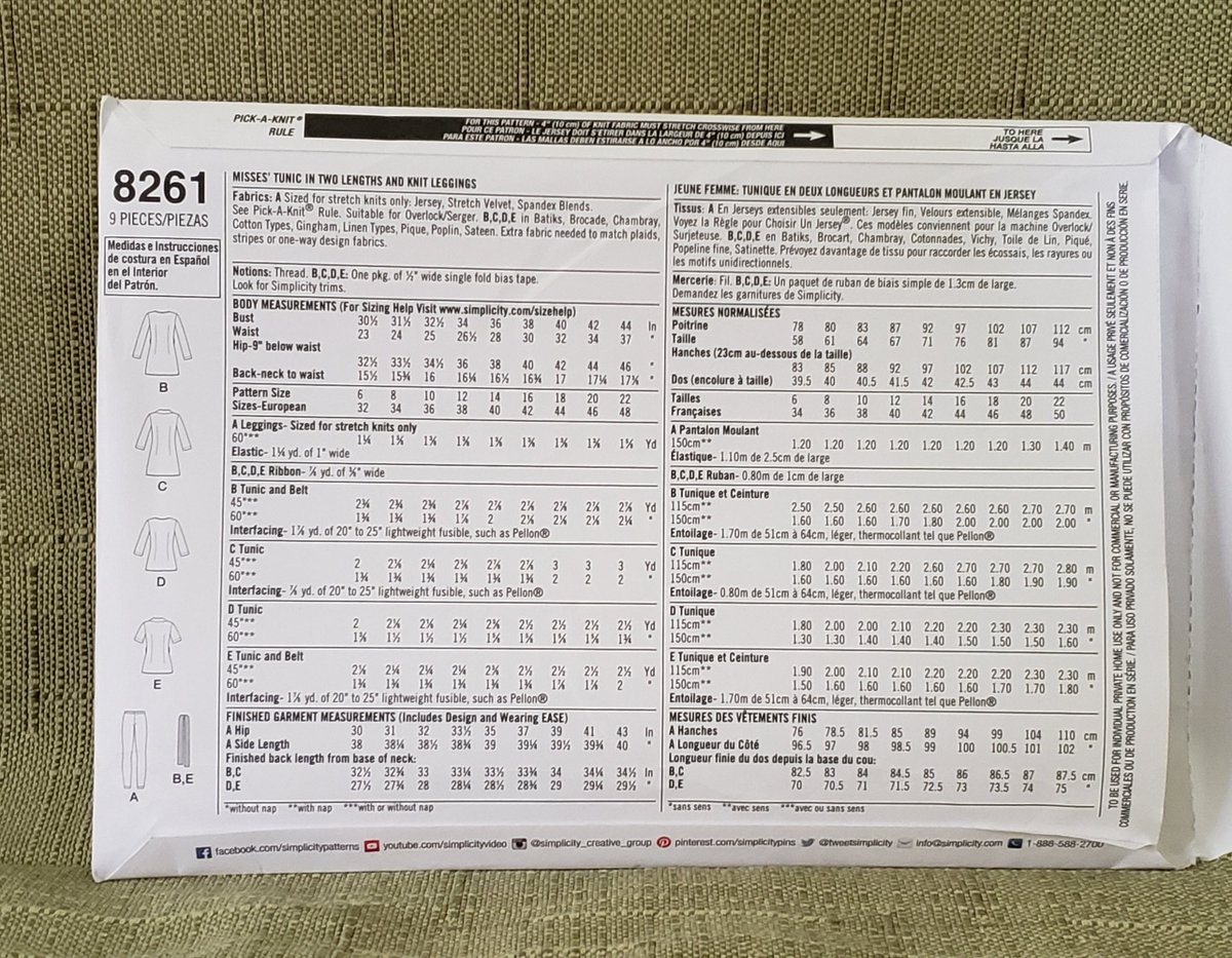 quilts_more's tweet photo. Misses' Tunic In Two Lengths And Knit Leggings Sewing Pattern Simplicity 8261 Plus Size 14, 16, 18,20, 22 https://t.co/NBYNSjLI87 #Etsy #ImagineQuiltsAndMore #ActiveWare https://t.co/o2KcDlo4pB