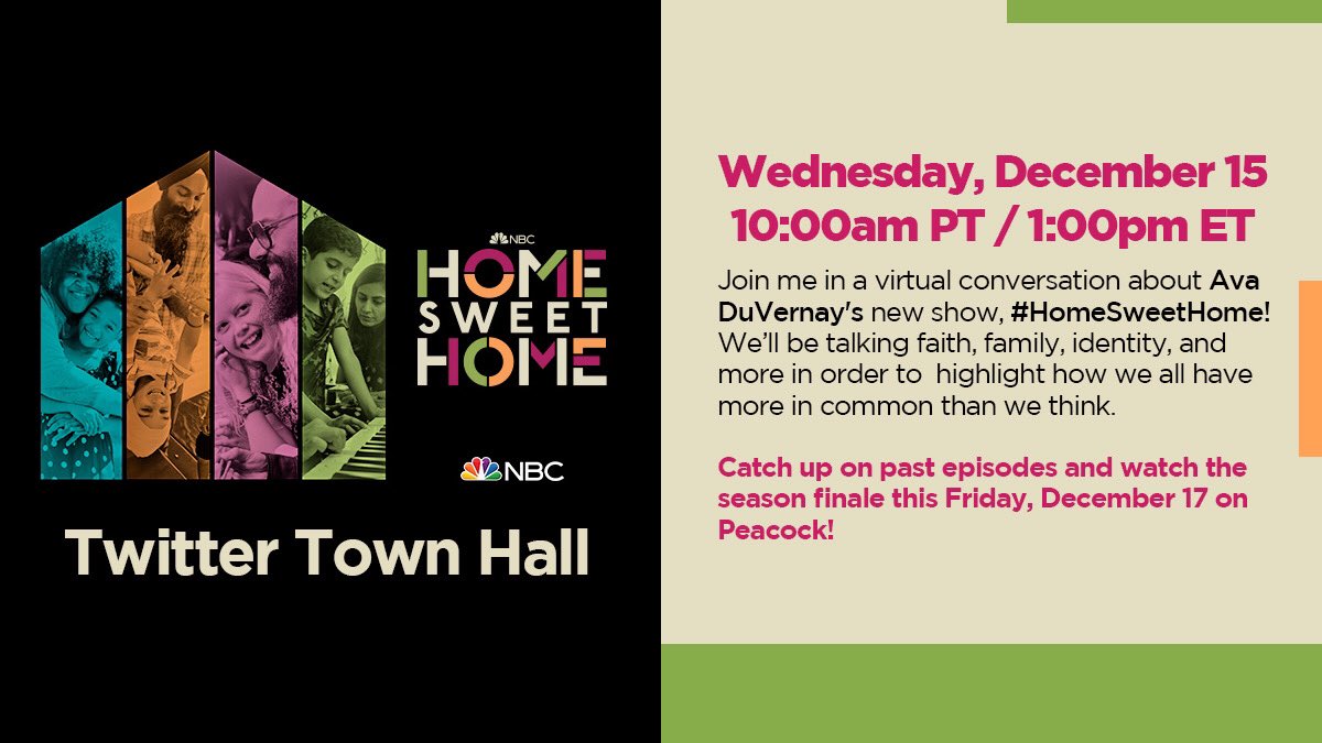 ReignOfApril's tweet photo. Catch me Wed @ 1p EST as I moderate a Town Hall around the GREAT show #HomeSweetHome by the talented @Ava. Follow along as we share thoughts around the themes &amp; ideas explored throughout the series. Lock in to @PeacockTV for past episodes &amp; to catch the series finale this Friday! https://t.co/lyh7PsNvdF