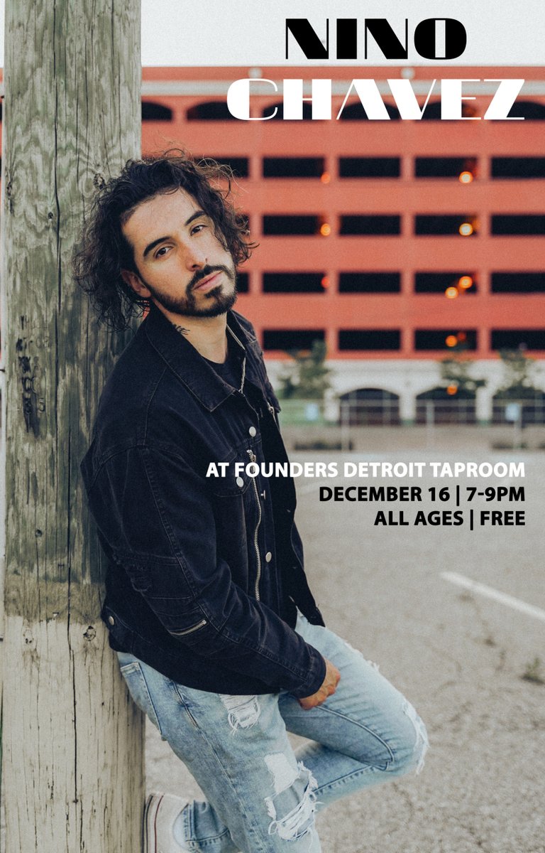 What's that? Another show in the Detroit taproom this week? Yup!

Pop/Rock Alternative singer, songwriter & producer, Nino Chavez, is joining us on 12/16 at 7pm. Put on your dance pants and come down! Find details at https://t.co/Ye7reMpCrR. https://t.co/K3jqxzNtaP