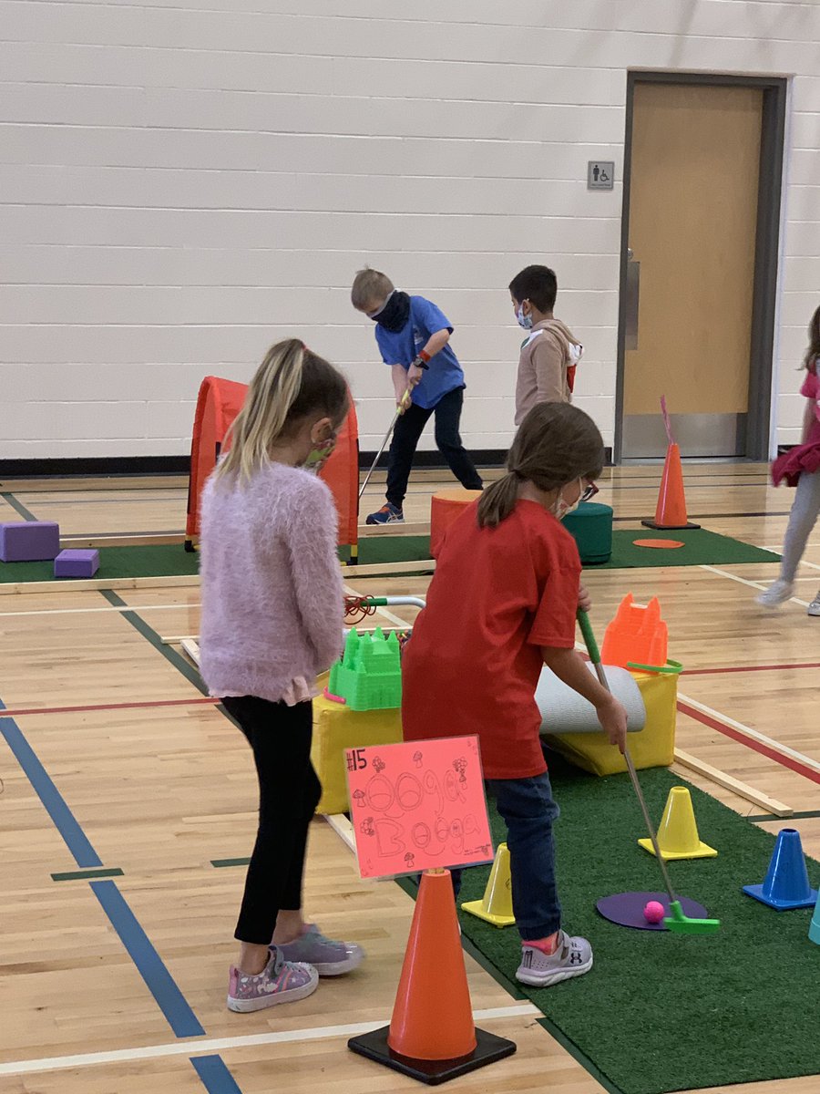 Mini-putt course set up by our students in Outdoor Education.  So much fun! <a href="/EastLakeRVS/">East Lake School</a> <a href="/BaziukShali/">Shali Baziuk</a>