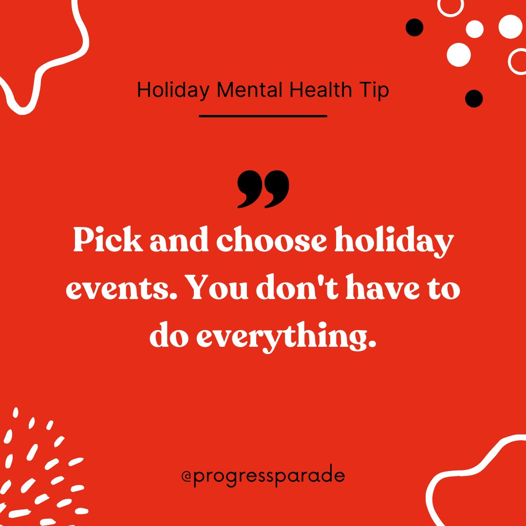 #holiday #tips for the #neurodiverse. Pick and choose holiday events. You don't have to do everything! #ADHD #autism #specialeducation #educationaltherapy #mentalhealth