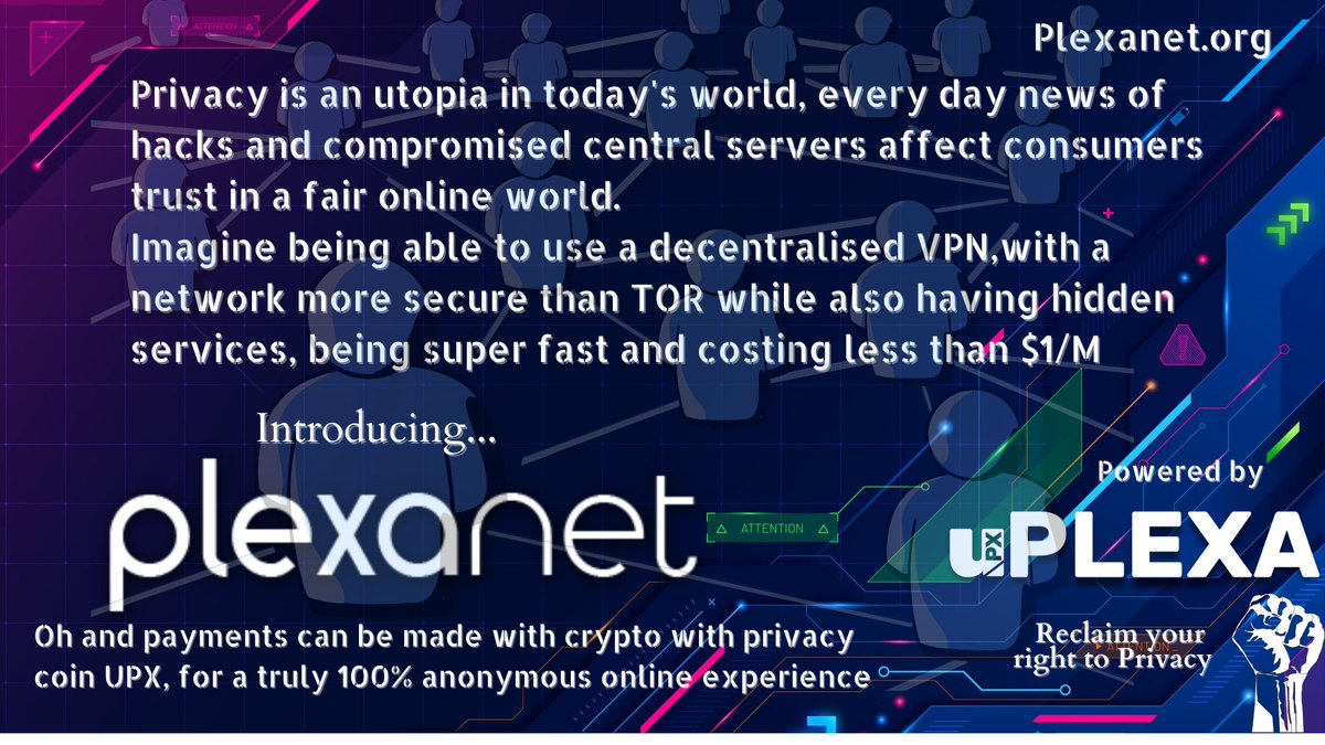 zaratrusta0's tweet photo. #uplexa #privacy #vpn
Reclaim your right to privacy https://t.co/7Xh4PKGpdZ