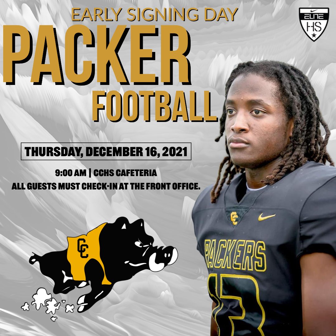 Please join us on Thursday, December 16th at 9:00 am in the CCHS Cafeteria to Celebrate <a href="/PershaunF/">Pershaun Fann</a> signing his National Letter of Intent! Guests are asked to check-in at the front office.