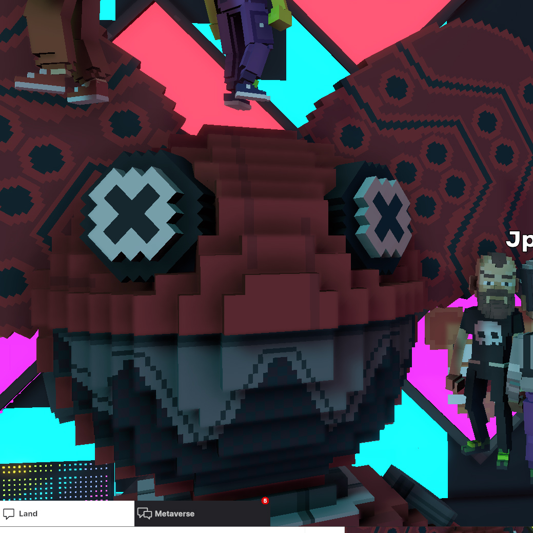 MetaMaker_io's tweet photo. @TheSandboxGame @deadmau5 selfie with deadmau5 robot 😍 https://t.co/XyHoE0yLoN