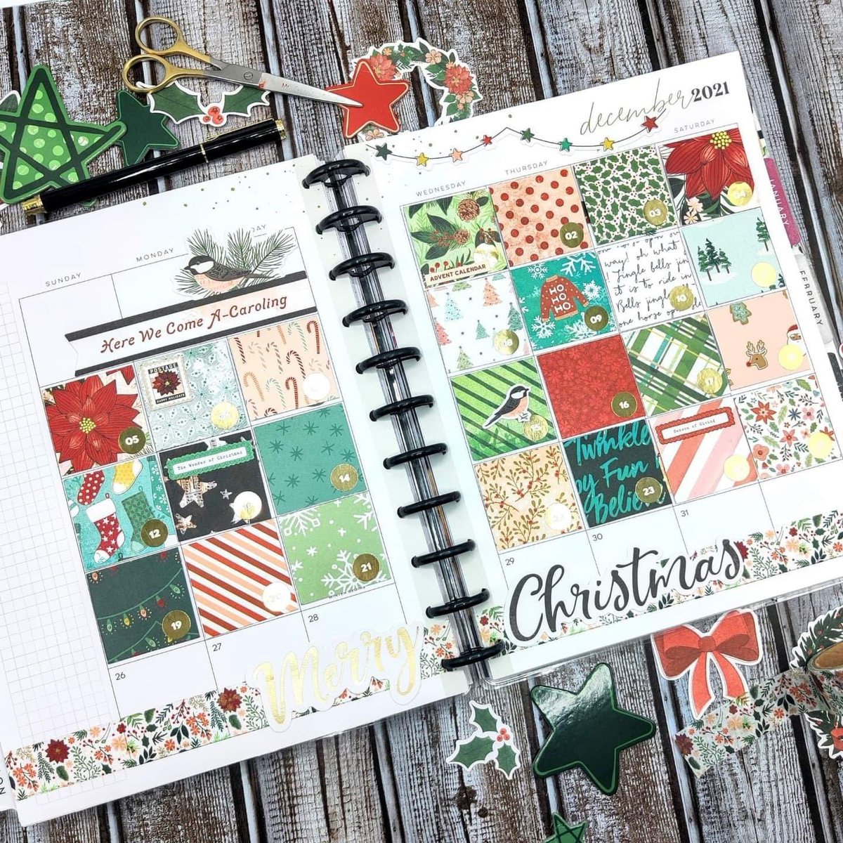 ACherryOnTop's tweet photo. Use your monthly planner spread to make an advent calendar! Watch how this page was made today on the Cherry Blog! https://t.co/RAJavzdyvt
#acherryontopcrafts #thecherryblog #thehappyplanner #happyplanner #planner #planneraddict #plannerspread #christmas https://t.co/8c7THwaNye