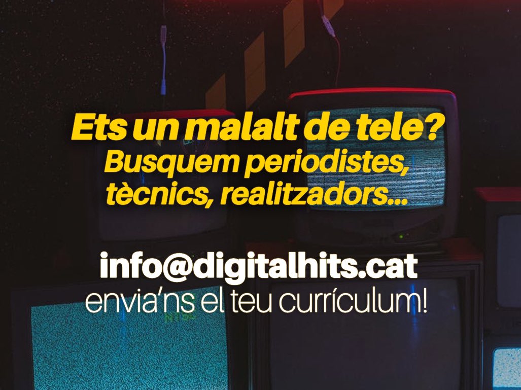 digitalhits's tweet photo. Nosaltres som malalts de tele! I tu? 😏

#televisio #proximitat #equip #audiovisual #catalunya https://t.co/PdjAIu6zc3
