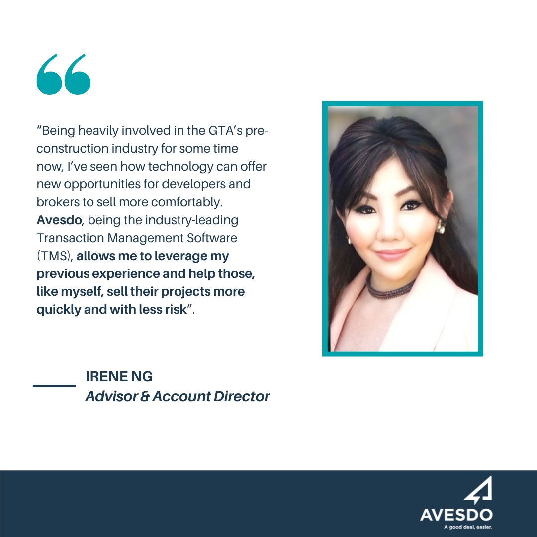 Avesdo Real Estate Software on Twitter "Irene Ng joins as a New Home