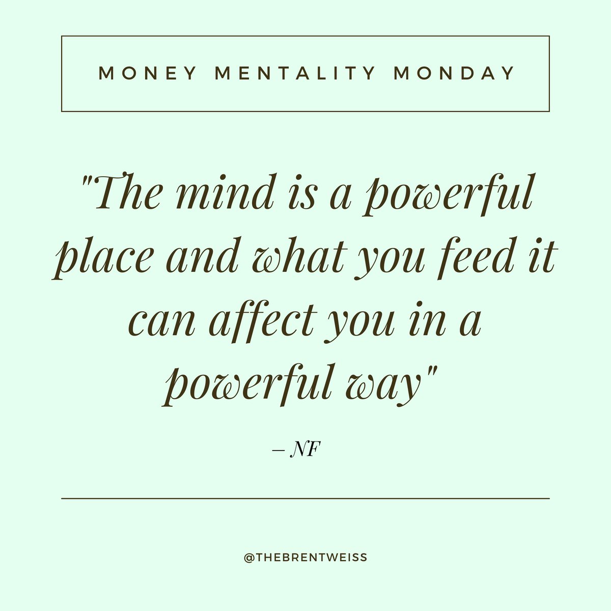 I always make time to think about...how I think about money. I call it working on my "Mental Models of Money".

What you feed your money mind – thoughts of abundance or thoughts of scarcity and worry – can change everything.

What are you feeding your money mind today?