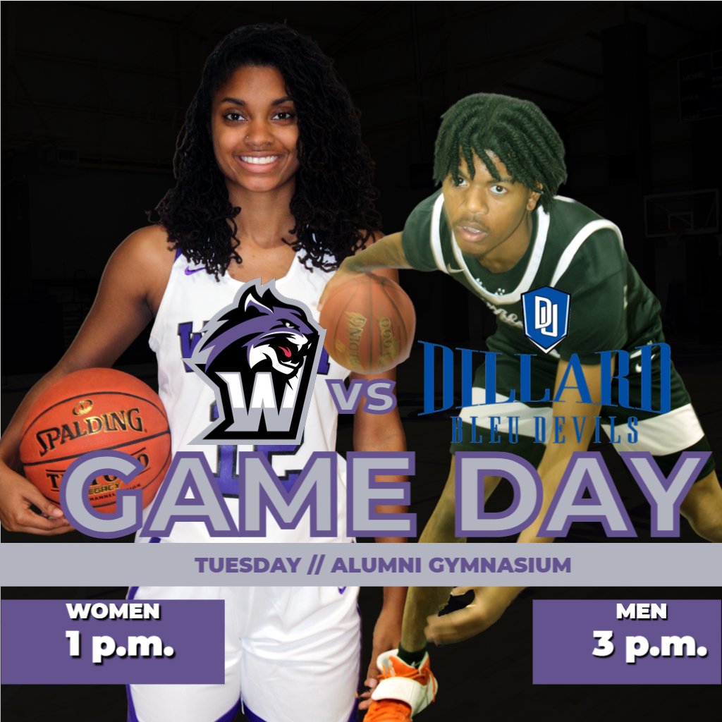 WileyAthletics's tweet photo. We play our last game of 2021 🆚@GeauxDU
🏟️Alumni Gymnasium
📍Marshall, Texas
🚫Fans
👱‍♀️1 p.m. 📊https://t.co/G9Ajl0DVkK
👨‍🦱 3 p.m. 📊https://t.co/1bEUjf50h3
📹https://t.co/whtrB1foHi
📻91.1 FM KBWC
🎙️@nickstrong &amp; Kerl Nathaniel
#FeartheClaws #OntheHunt #FortheW https://t.co/UmiGludIl3