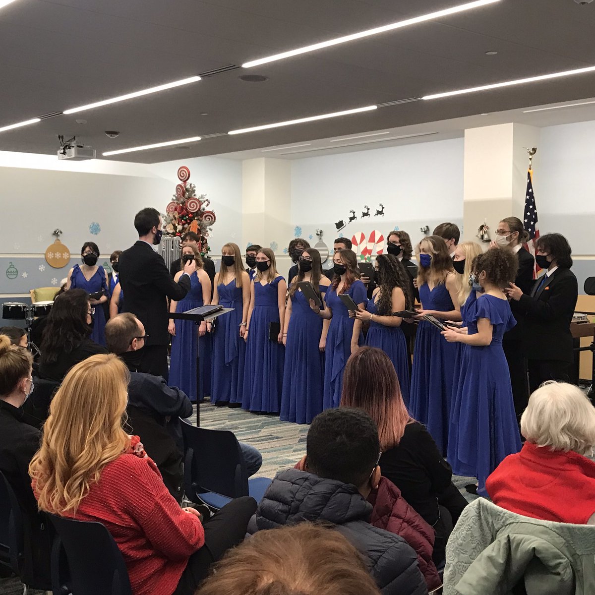 Madrigals performing at the Orland Park Library.  Stagg choirs are always magical.