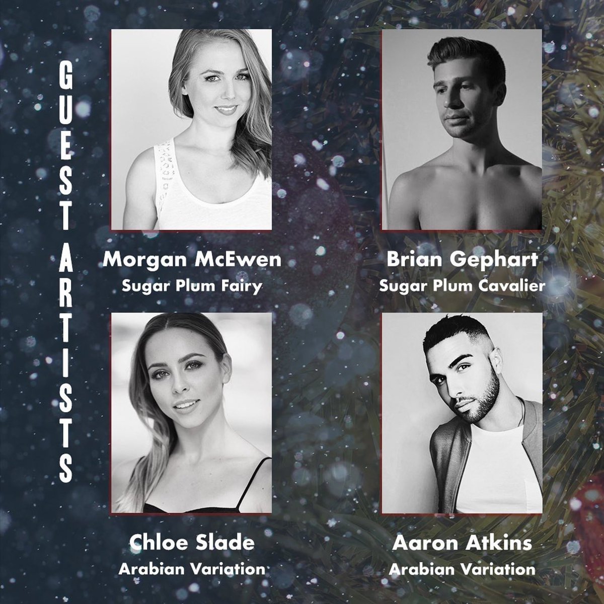 JeffersonBallet's tweet photo. Join us for performances of THE NUTCRACKER, Dec. 19-19, 2pm: https://t.co/Cdiekejrnm
Morgan McEwen (Sugar Plum Fairy, 2019/2020), Brian Gephart (Cavalier, 2020) and Chloe Slade (Arabian Variation, 2019). Joining JPAS for the first time is Aaron Atkins (Arabian Variation) https://t.co/Q8I1HBOr4k