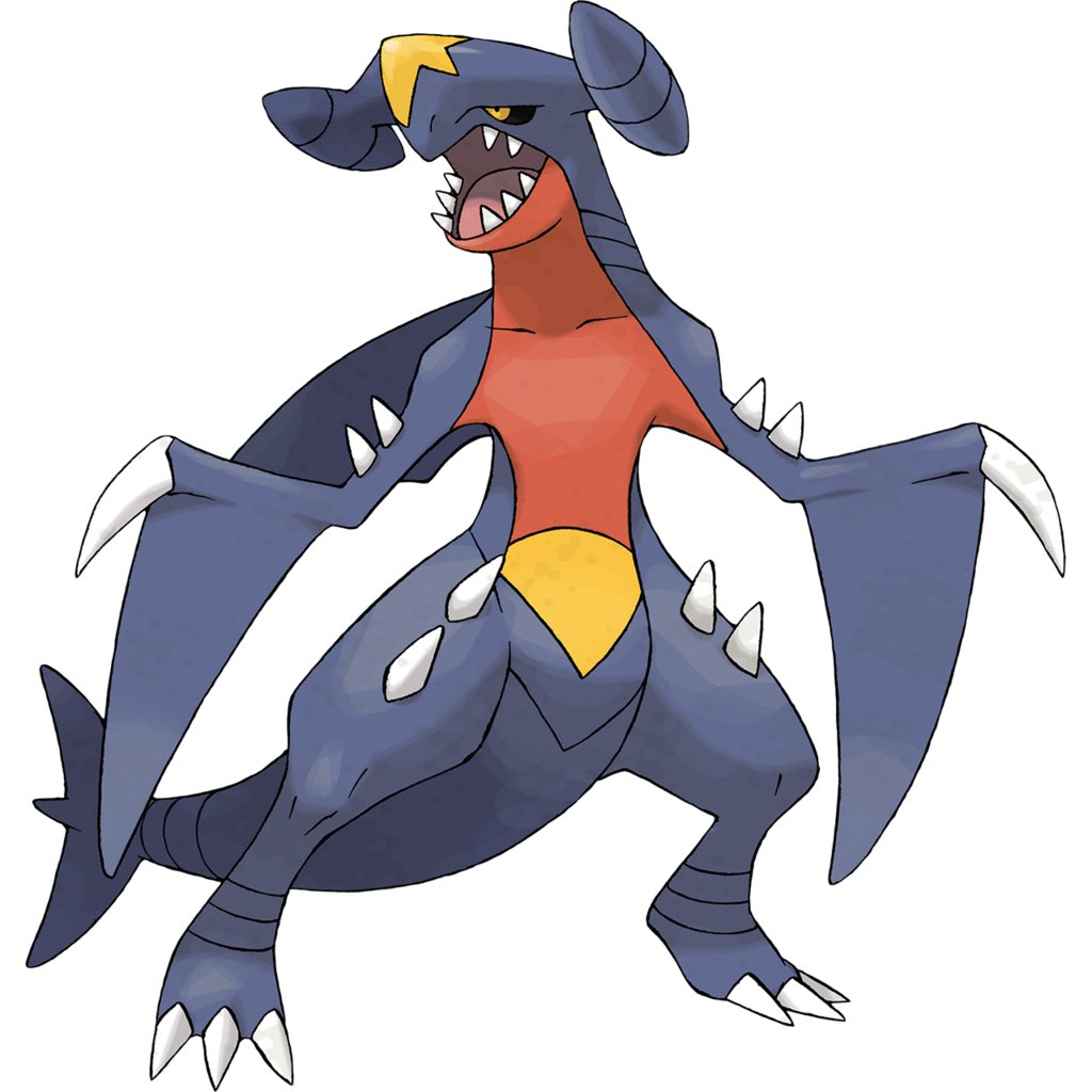 garchomp no humans black sclera sharp teeth pokemon (creature) solo colored sclera claws  illustration images