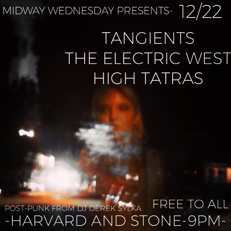 Next show! <a href="/HarvardandStone/">Harvard & Stone</a> with <a href="/tangients/">TANGIENTS</a> and @thehightatras
