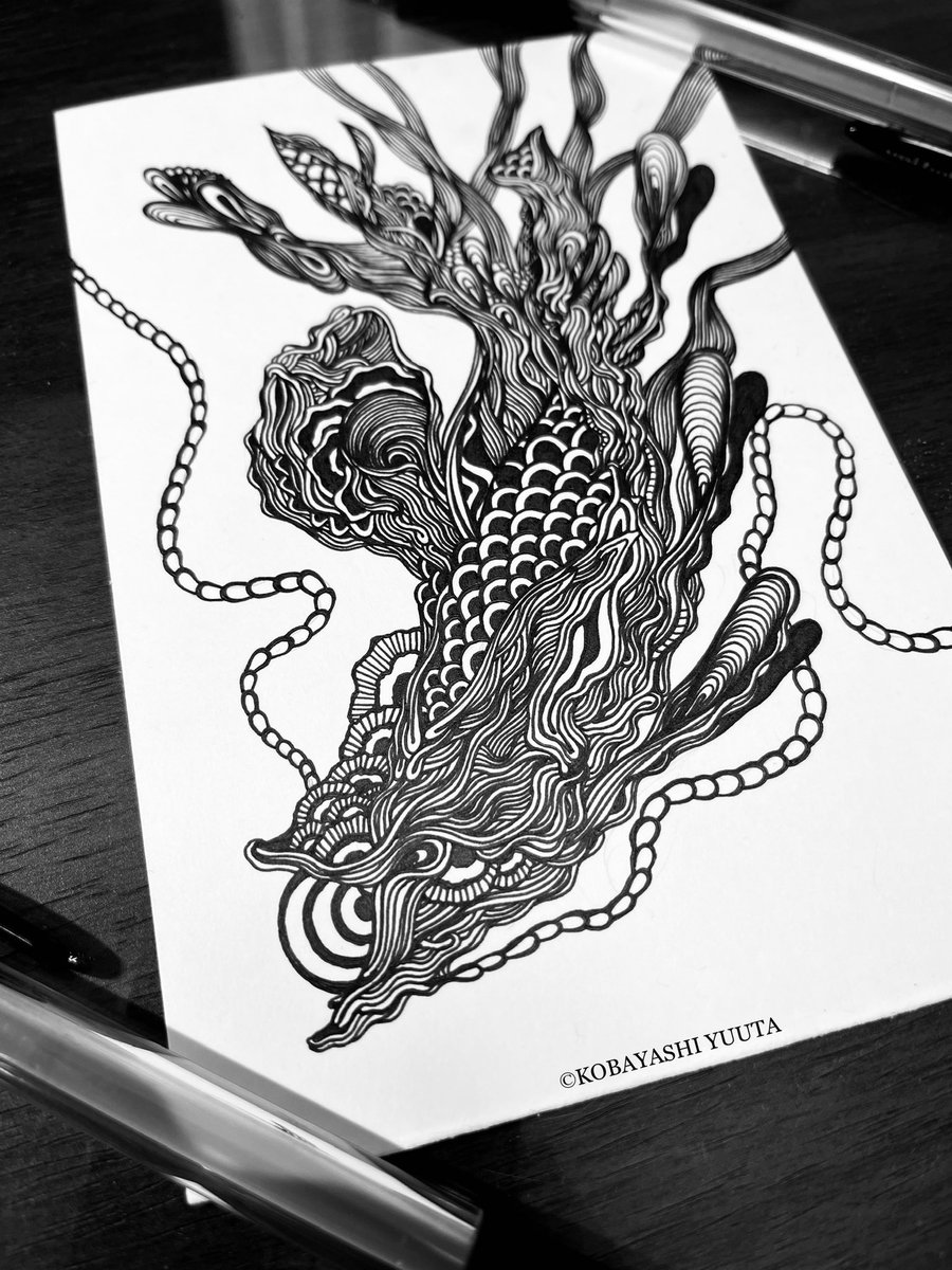 🖼本日の抽象画🖼 #抽象画 #ペン画を流してペン画民を増やそう #絵描き