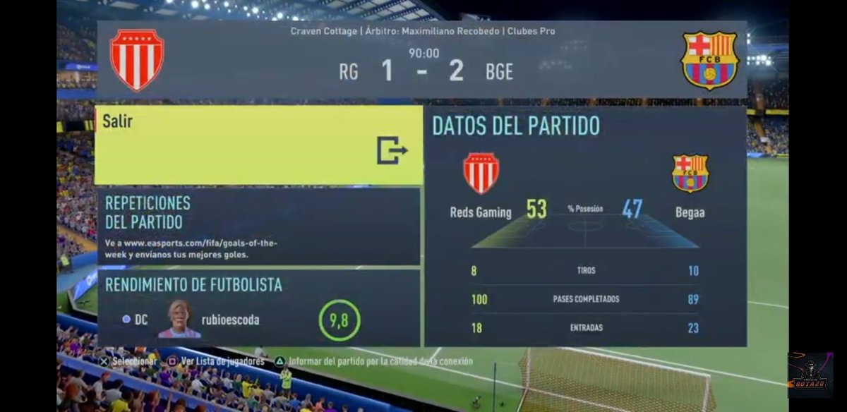 ¡PRIMERA VICTORIA en <a href="/VFOspain/">VFO España</a> ante <a href="/RedsGaming_ESP/">Reds Gaming E.C 🔴</a>! Esta vez me tocó seguirlo desde fuera. Orgulloso de mi equipo. ¡#VamosMasais!😱💜⚽️ <a href="/Masaisesports/">Masais eSports</a>