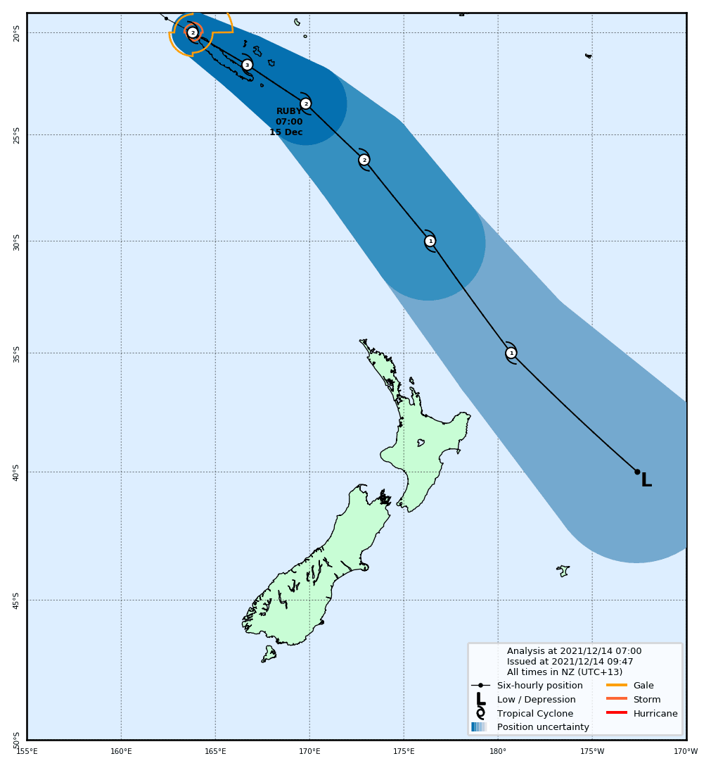SallyHPotter's tweet image. @MetService is keeping us up to date with the possible track of #CycloneRuby - check out their website for more information, including what to expect in your area. metservice.com/warnings/tropi…