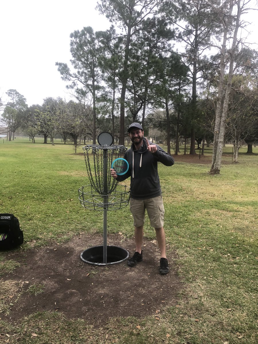 DiscReview's tweet image. Started playing nearly 20 years ago in college. Got my first ace today. Threw a Discmania genius 260 feet on an anhyzer line. Thankfully a nice family was there to witness and snap a pic. #discmania #discgolface